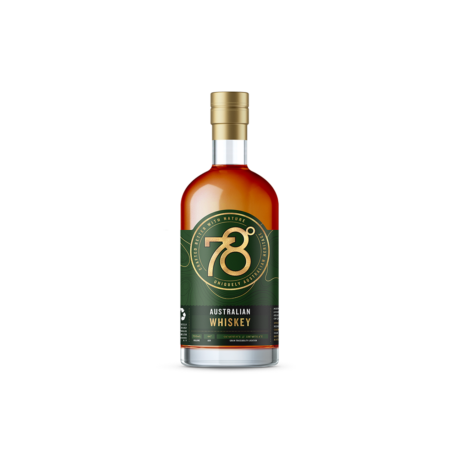 78 Degrees Australian Whisky - 700mL